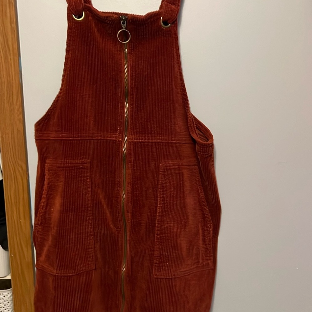 wild fable zip-up corduroy overall dress